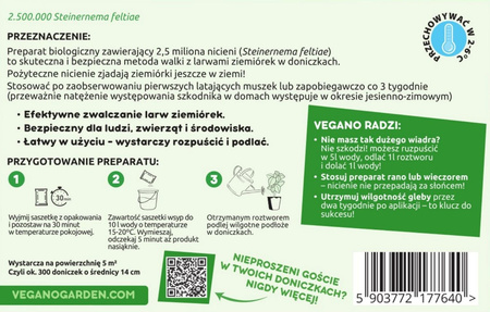 Ziemiórka Stoper 2,5 mln nicieni  - zwalcza ziemiórki Vegano