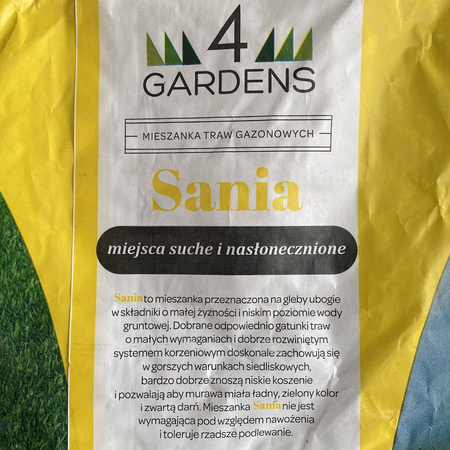 Mieszanka Traw Gazonowych Na Miejsca Suche i Słoneczne – Sania – 5 kg 4Gardens