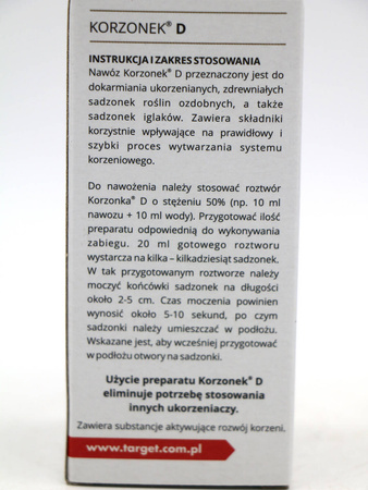 Korzonek D 30 ml ukorzeniacz do roślin zdrewniałych
