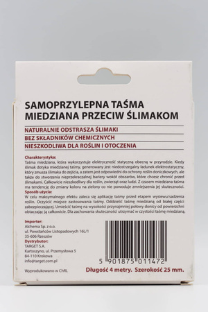 Taśma miedziana odstraszająca ślimaki – 4 m Target