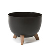 Doniczka Ø250 mm Mira Eco Recycled – Czarna – Lamela