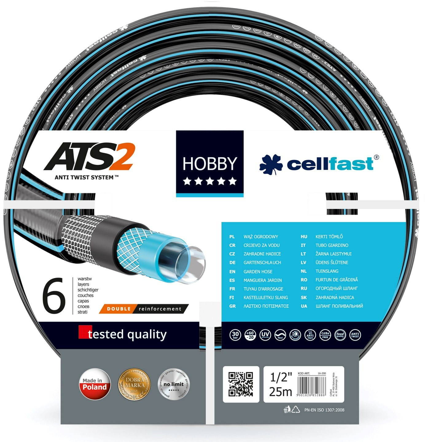 Zestaw Hobby – wąż 1/2" 20 mb + końcówki Ergo – Cellfast