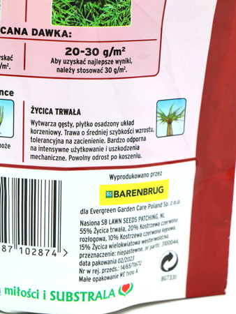 TRAWA Samo ZAGĘSZCZAJĄCA do dosiewek 250 g SUBSTRAL