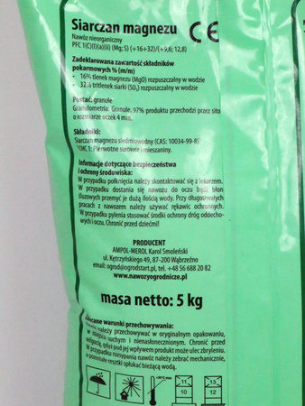 Siarczan Magnezu 5 kg- Ogród Start