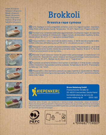 Brokuł Brokkoli - nasiona na microgreens - Kiepenkerl