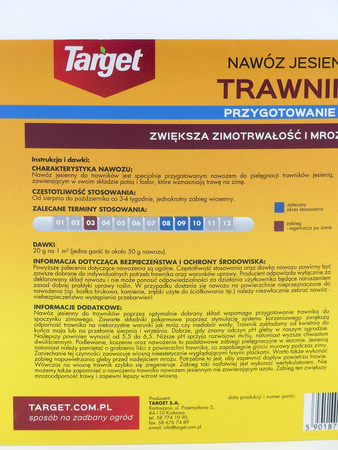 Nawóz jesienny do trawników 4 kg