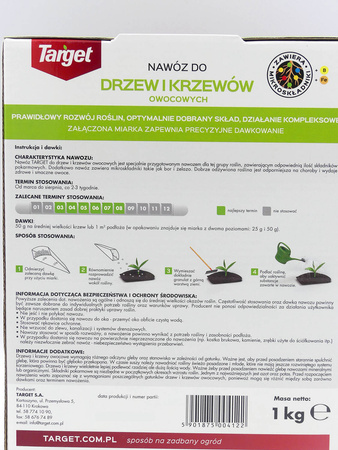 Nawóz do drzew i krzewów owocowych z mikroelementami 1 kg