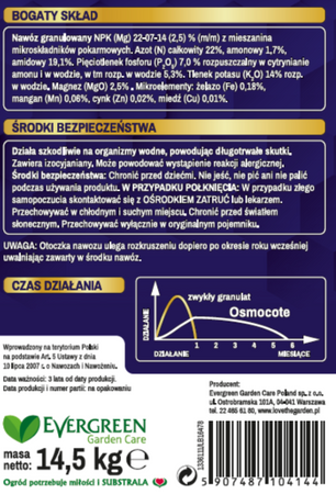 Nawóz Do Ogrodu 2w1 – Osmocote Długodziałajacy – 14,5 kg Substral