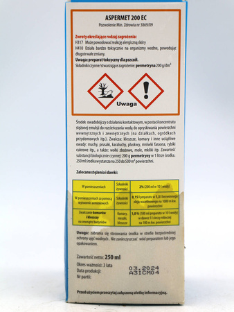 Aspermet 200 EC - zwalcza komary 250 ml