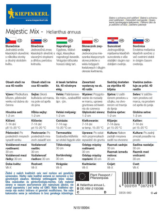 Słonecznik Zwyczajny Majestic Mix – Kiepenkerl
