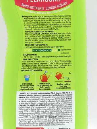 Nawóz płynny do pielęgnacji pelargonii 1 l