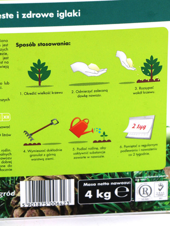 Nawóz do iglaków zagęszczający i wzmacniający wybarwienie igieł 4 kg