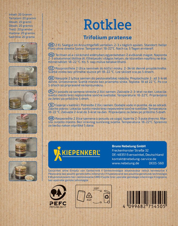 Koniczyna łąkowa Rotklee - nasiona na kiełki - Kiepenkerl
