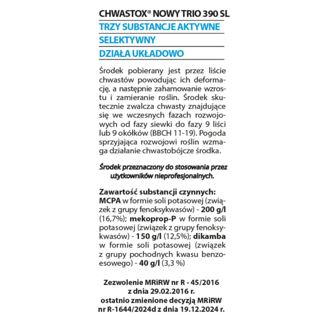 Chwastox Nowy Trio 390 SL 20 ml
