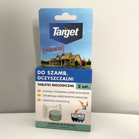 Tabletki biologiczne do szamb i oczyszczalni 2szt oczyszczają i udrażniają szambo