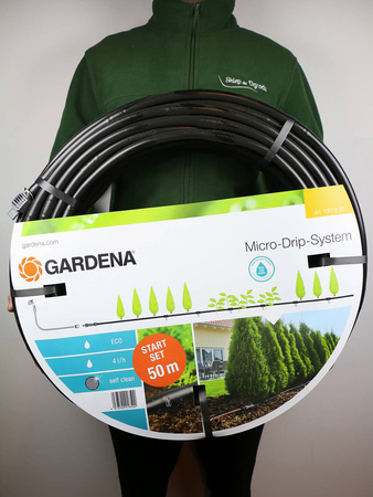 Linia kroplująca do rzędów roślin – zestaw L – 50 m Gardena