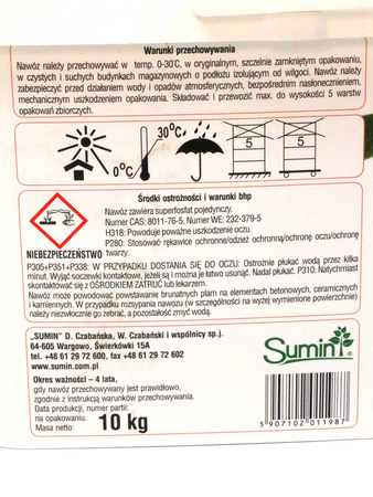 Nawóz jesienny do trawników – 10 kg Sumin