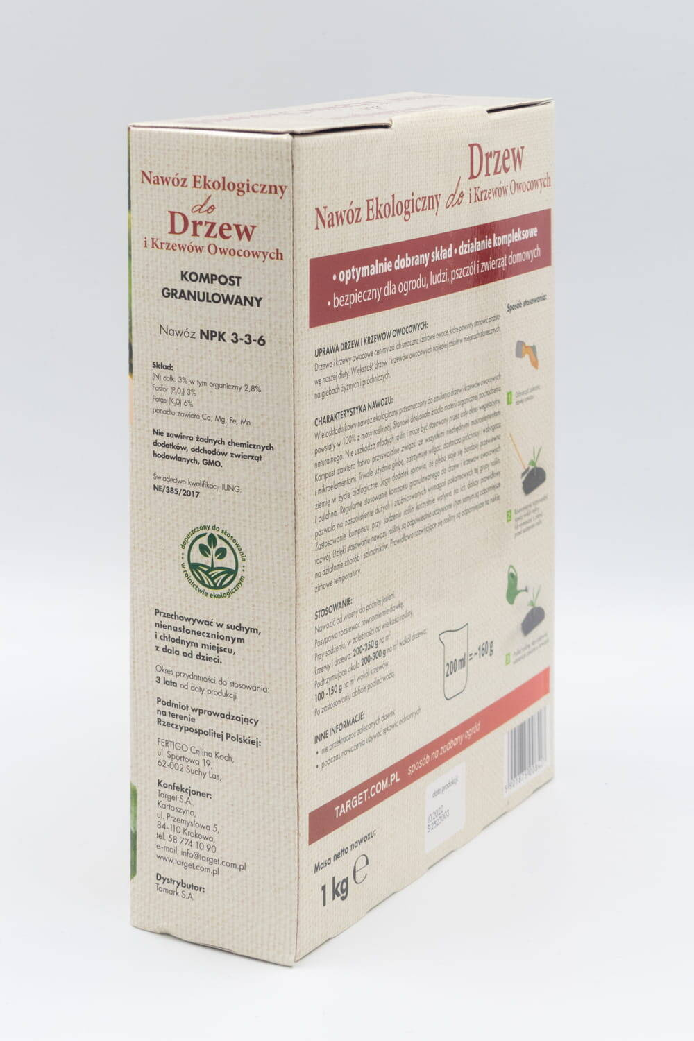 Nawóz ekologiczny do drzew i krzewów owocowych 1 kg