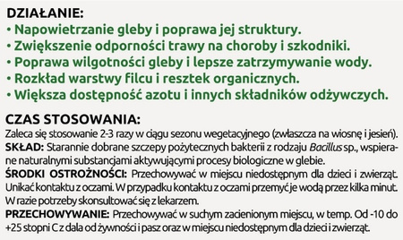 AeroGrass - biologiczny aerator do trawnika Vegano 3x 50 gram - 750 m2