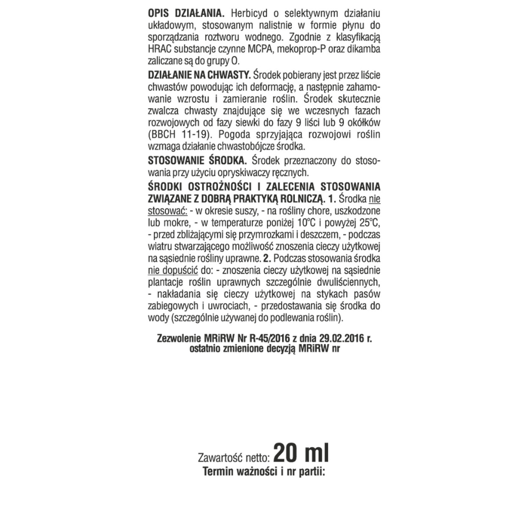 Chwastox nowy trio 390 SL 20 ml