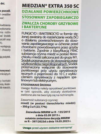 Miedzian Extra 350 SC kędzierzawość liści brzoskwiń 30 ml Target
