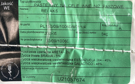 Mieszanka Traw Gazonowych Uniwersalna – Relaks – 5 kg 4Gardens