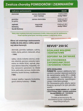 Revus 250SC 5ml zwalcza choroby pomidorów i ziemniaków