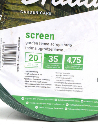 Taśma Ogrodzeniowa – Zielona 4,75 cm x 35m Bradas