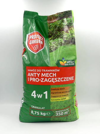 Nawóz do trawników 4w1 – Anty Mech i Pro-zagęszczenie – 8,75 kg Protect Garden