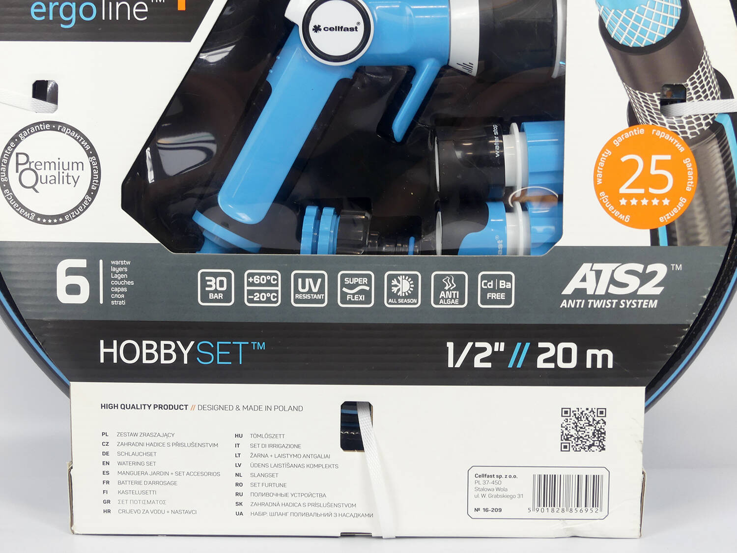 Zestaw Hobby – wąż 1/2" 20 mb + końcówki Ergo – Cellfast