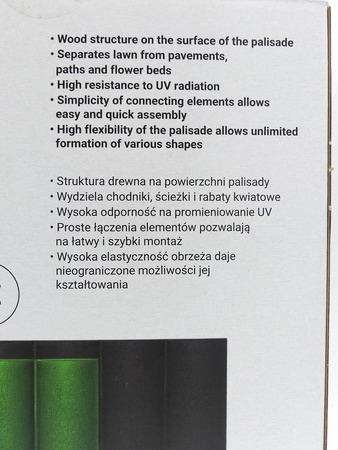 Obrzeże palisada PALGARDEN brązowe – 2,5 m Bradas