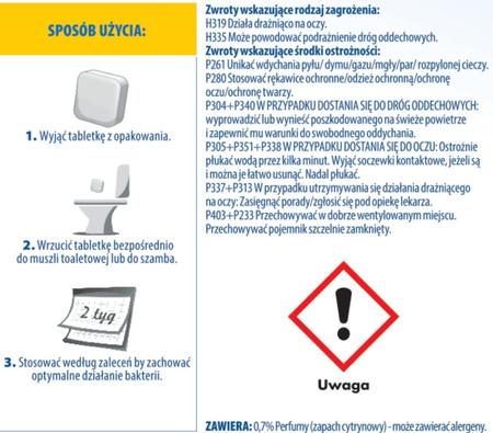 Tabletki biologiczne Premium do szamb i oczyszczalni 12szt oczyszczają i udrażniają szambo