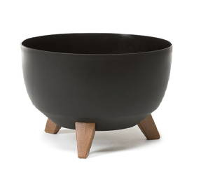 Doniczka Ø250 mm Mira Eco Recycled – Czarna – Lamela