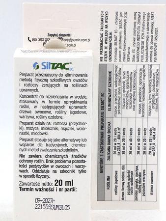 Siltac EC - Zwalcza Przędziorki, Mszyce, Miseczniki - 20 ml Sumin