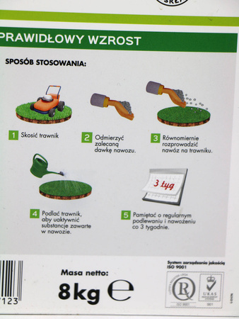 Nawóz do trawników z mikroelementami 8 kg