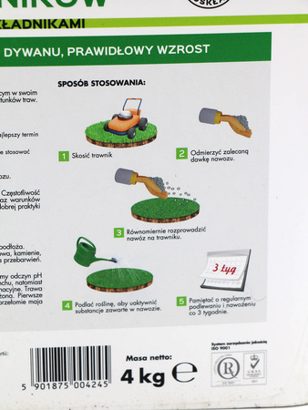 Nawóz do trawników z mikroelementami 4 kg