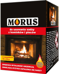 Proszek do usuwania sadzy z kominków i pieców Morus - 0,9 kg Bros