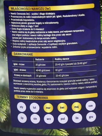 Nawóz Osmocote Iglak 2w1 szybko- i długodziałajacy 10 kg