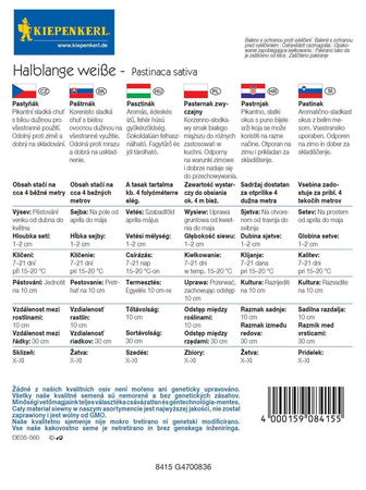 Pasternak zwyczajny Halblange Kiepenkerl