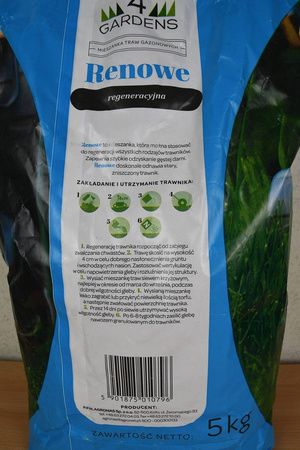 Mieszanka Traw Gazonowych Do Dosiewki i Regeneracji – Renowe – 5 kg 4Gardens