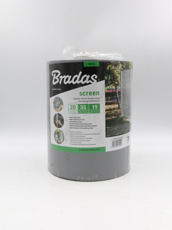 Taśma Ogrodzeniowa – Jasnoszara 19cm x 35m Bradas 