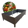 Warzywniak - podwyższona grządka - brąz GPPS - Vegano - 150 x 75 x 30 cm