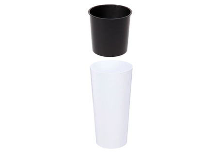 Doniczka Ø250 mm Mira Eco Recycled – Czarna – Lamela