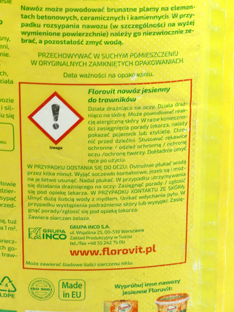Nawóz jesienny do trawników – 25 kg Florovit