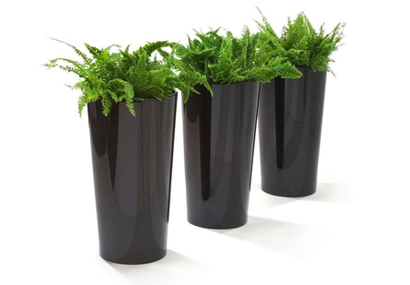 Doniczka Ø250 mm Mira Eco Recycled – Czarna – Lamela