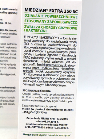 Miedzian Extra 350 SC ekologiczny środek grzybobójczy 100 ml Target