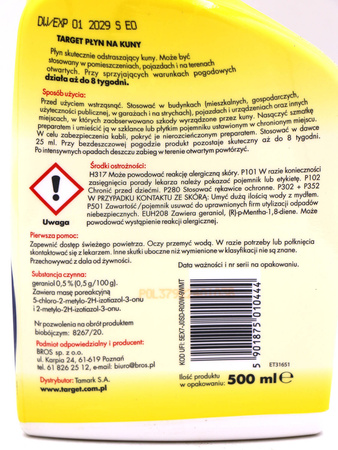 Płyn na kuny 500 ml Target