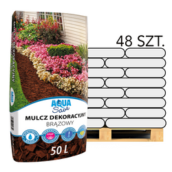 Mulcz dekoracyjny Aqua Save – brązowy – 50 l (paleta 48 szt.)