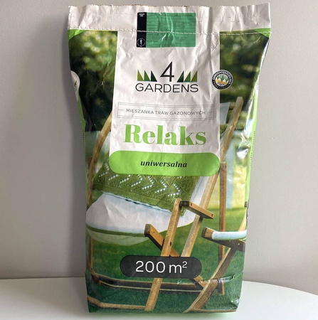 Mieszanka Traw Gazonowych Uniwersalna – Relaks – 5 kg 4Gardens