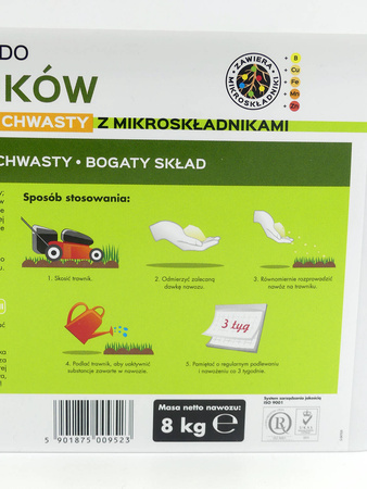 Nawóz do trawników z chwastami z mikroelementami 4 kg